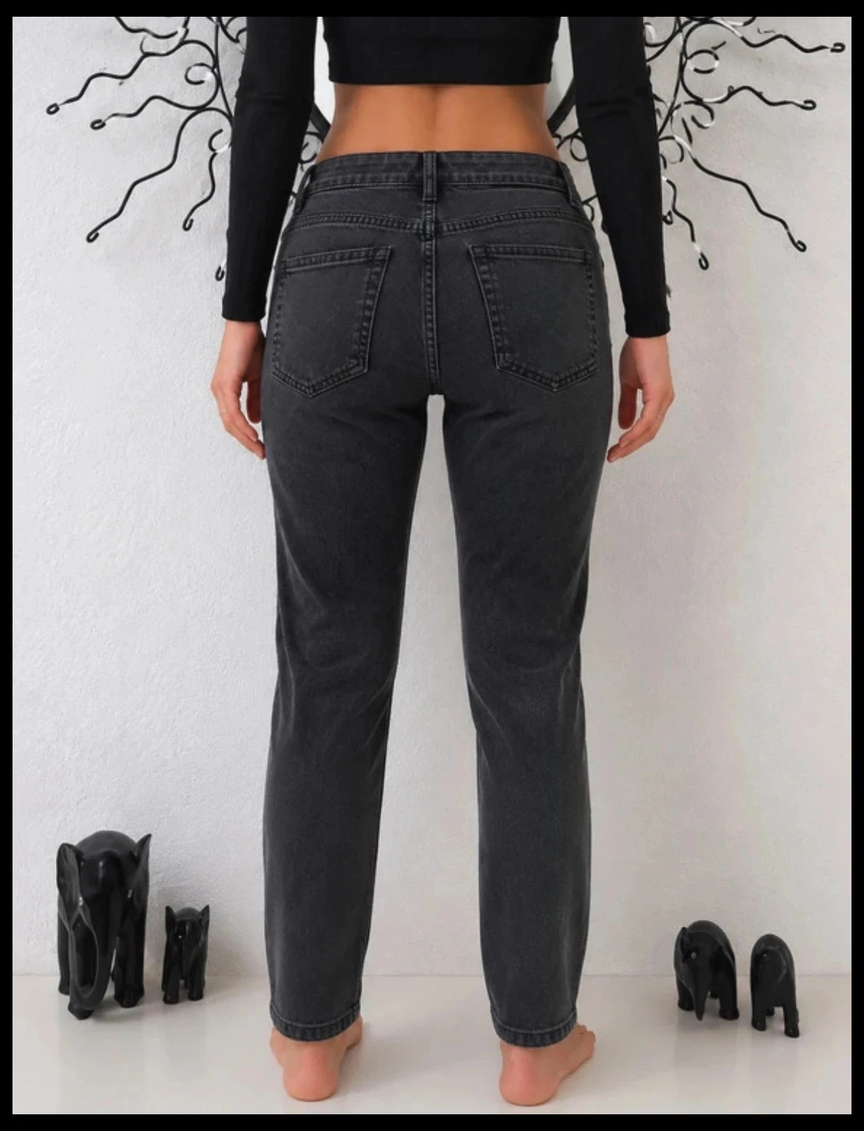 Jean Skinny Jennyfer Cinza Antracite Rasgado - Tamanho 32 (XXS) – photo 10